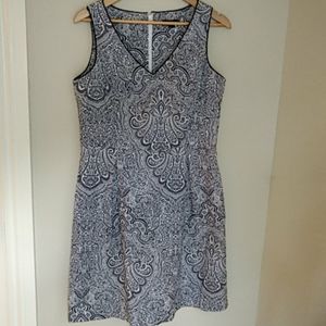 Tommy Hilfiger navy/white paisley dress